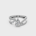 Load and play video in Gallery viewer, Areej Pear Solitaire Diamond Ladies Ring
