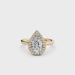 Load and play video in Gallery viewer, Xania Pear Solitaire Diamond Womens Ring
