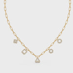 Load and play video in Gallery viewer, Caira Charm Diamond Geometric Necklace
