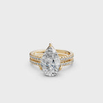Load and play video in Gallery viewer, Uvya Pear Solitaire Diamond Womens Ring
