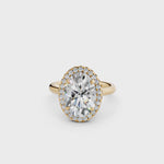 Load and play video in Gallery viewer, Xavya Oval Solitaire Diamond Womens Ring
