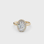 Load and play video in Gallery viewer, Xiana Oval Solitaire Diamond Womens Ring
