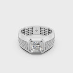 Load and play video in Gallery viewer, Hunter Emerald Solitaire Gents Ring

