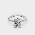 Load and play video in Gallery viewer, Eaira Oval Solitaire Diamond Womens Ring
