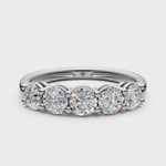 Load and play video in Gallery viewer, Hannah Round Diamond 5 Stone Ladies Ring

