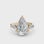 Load and play video in Gallery viewer, Myra Pear Solitaire Diamond Womens Ring
