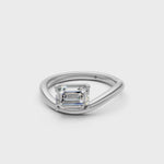 Load and play video in Gallery viewer, Aavya Emerald Solitaire Diamond Womens Ring
