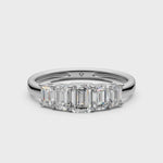 Load and play video in Gallery viewer, Milana Emerald Diamond 5 Stone Ladies Ring
