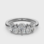 Load and play video in Gallery viewer, Savi Pear Diamond 5 Stone Ladies Ring
