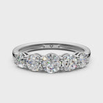 Load and play video in Gallery viewer, Yaavi Round Diamond 5 Stone Ladies Ring
