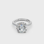 Load and play video in Gallery viewer, Zaira Round Solitaire Diamond Womens Ring
