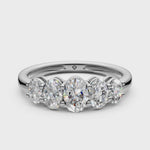 Load and play video in Gallery viewer, Jade Oval Diamond 5 Stone Ladies Ring
