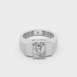 Load and play video in Gallery viewer, Anira Emerald Solitaire Diamond Men Ring
