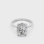 Load and play video in Gallery viewer, Enaya Oval Solitaire Diamond Womens Ring
