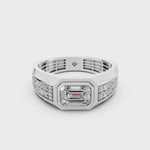 Load and play video in Gallery viewer, Theo Emerald Solitaire Gents Ring
