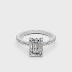Load and play video in Gallery viewer, Elara emerald Solitaire Diamond Womens Ring
