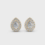 Load and play video in Gallery viewer, Neira Pear Solitaire Diamond Earrings
