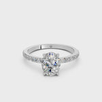 Load and play video in Gallery viewer, Elora Oval Solitaire Diamond Womens Ring
