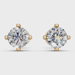 Load and play video in Gallery viewer, Haira Round Solitaire Diamond stud Earring
