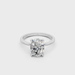 Load and play video in Gallery viewer, Esha Oval Solitaire Diamond Womens Ring
