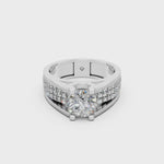 Load and play video in Gallery viewer, Arika Round Solitaire Diamond Men Ring
