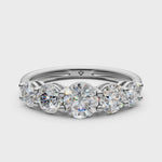 Load and play video in Gallery viewer, Tarini Round Diamond 5 Stone Ladies Ring
