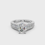 Load and play video in Gallery viewer, Romy Oval Solitaire Diamond Ladies Ring
