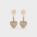 Load and play video in Gallery viewer, Naria Diamond  Dangle heart earring
