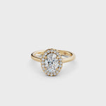 Load and play video in Gallery viewer, Xira Oval Solitaire Diamond Womens Ring
