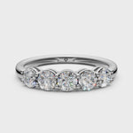 Load and play video in Gallery viewer, Victoria Round Diamond 5 Stone Ladies Ring
