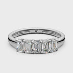 Load and play video in Gallery viewer, Chloe Emerald Diamond 5 Stone Ladies Ring

