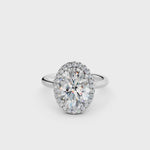 Load and play video in Gallery viewer, Xeira Oval Solitaire Diamond Womens Ring
