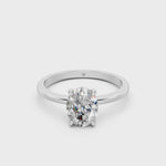Load and play video in Gallery viewer, Faiza Oval Solitaire Diamond Womens Ring
