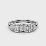 Load and play video in Gallery viewer, Lilac Emerald Diamond 5 Stone Ladies Ring
