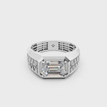 Load and play video in Gallery viewer, Parth Emerald Solitaire Gents Ring
