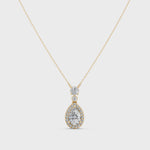 Load and play video in Gallery viewer, Neira Pear Solitaire Diamond  Pendent
