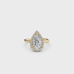 Load and play video in Gallery viewer, Xamya Pear Solitaire Diamond Womens Ring
