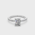 Load and play video in Gallery viewer, Elvia Emerald Solitaire Diamond Womens Ring

