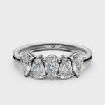 Load and play video in Gallery viewer, Elena Pear Diamond 5 Stone Ladies Ring
