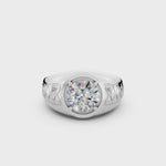 Load and play video in Gallery viewer, Peter Round Solitaire Gents Ring
