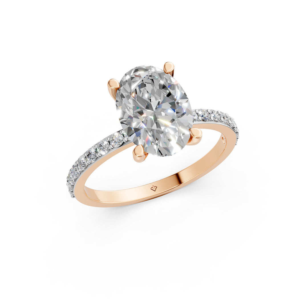 Eaira Oval Solitaire Diamond Womens Ring