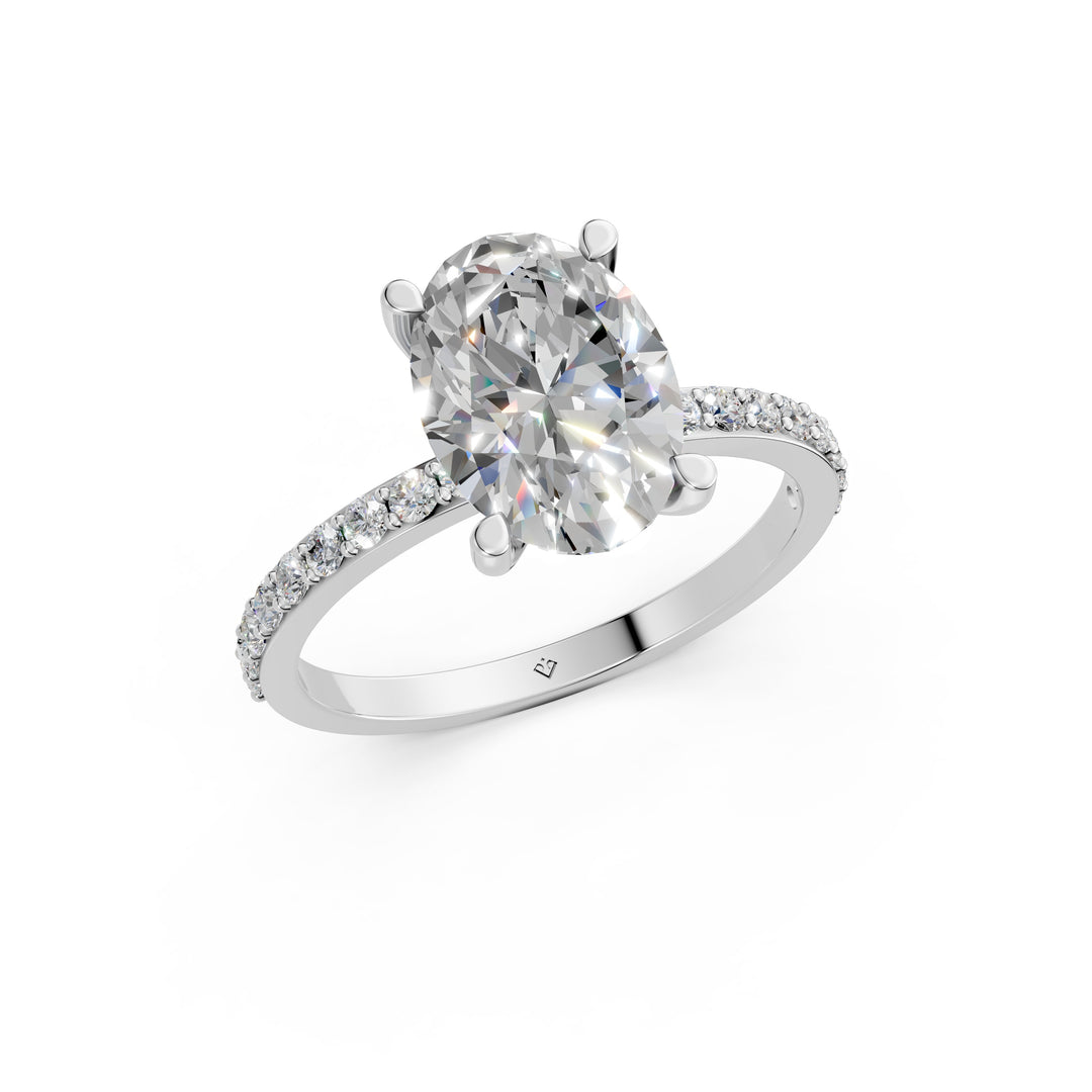 Eaira Oval Solitaire Diamond Womens Ring