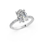 Load image into Gallery viewer, Eaira Oval Solitaire Diamond Womens Ring
