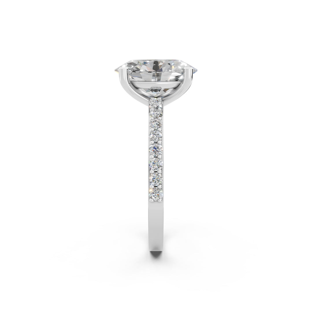Eaira Oval Solitaire Diamond Womens Ring