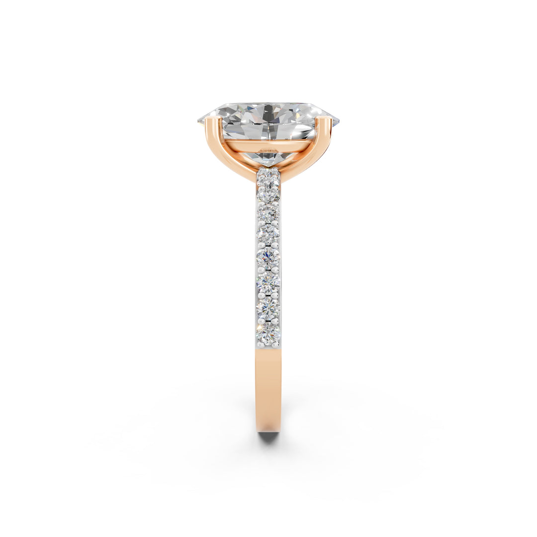 Eaira Oval Solitaire Diamond Womens Ring