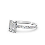 Load image into Gallery viewer, Elvia Emerald Solitaire Diamond Womens Ring
