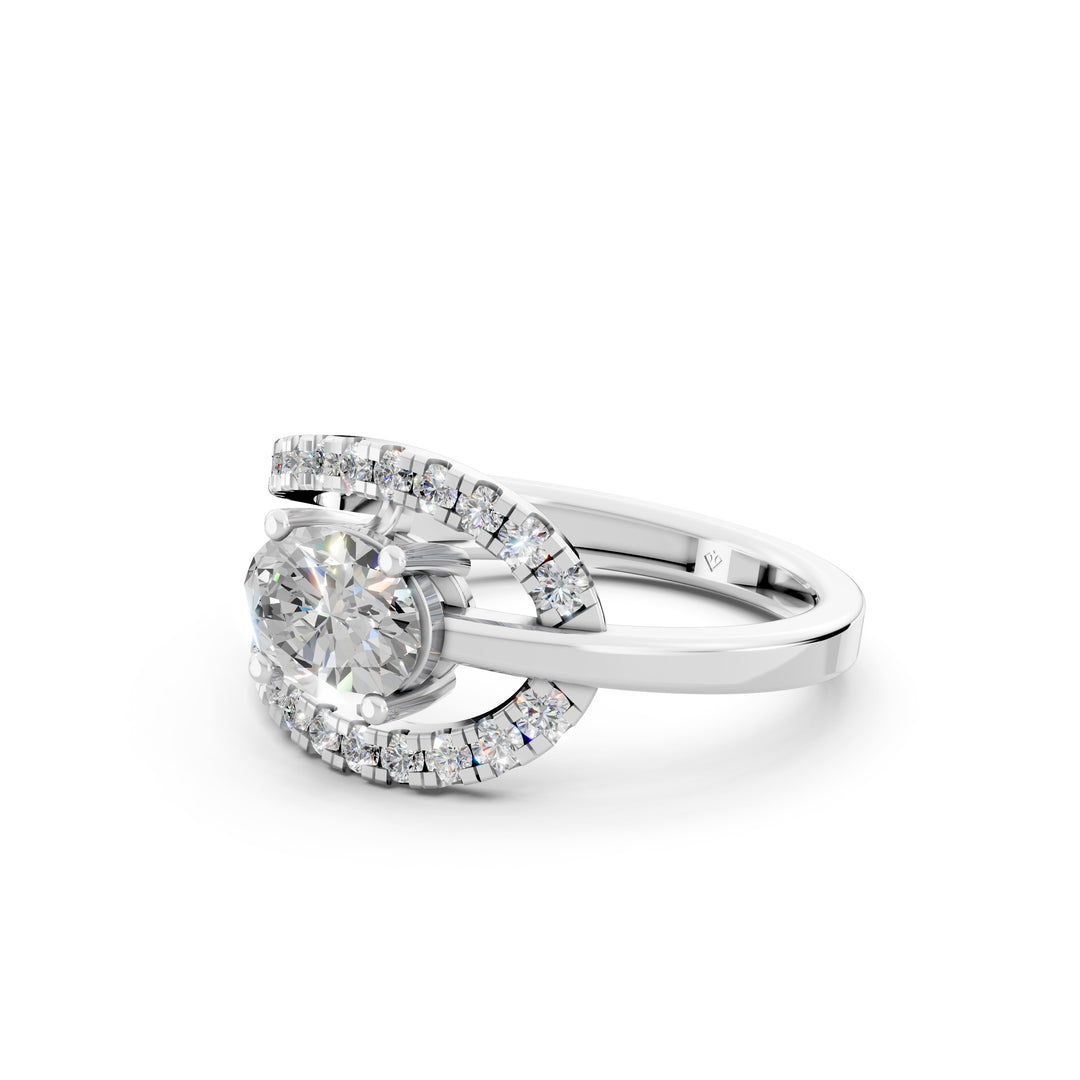 Amira Oval Solitaire Diamond Womens Ring