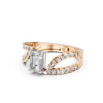 Load image into Gallery viewer, Jenna Emerald Solitaire Diamond Ladies Ring
