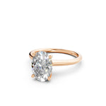Load image into Gallery viewer, Larza Oval Solitaire Diamond Womens Ring
