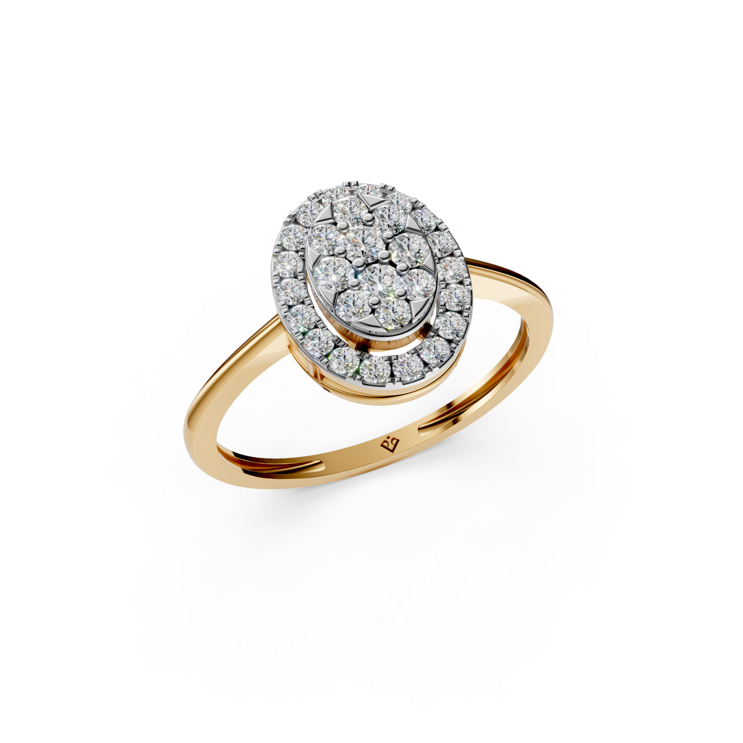 Ember Round Diamond Cluster Ladies Ring